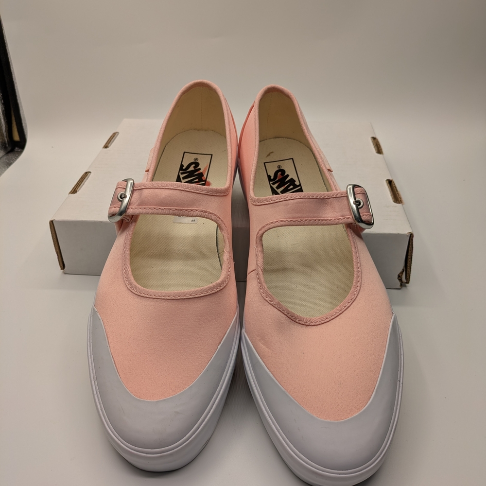 Vans Women's Pink/Peach Satin Mary Jane Sneakers Sz M8.5/W10